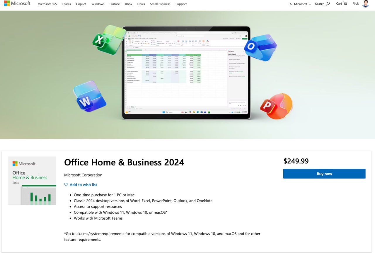 Microsoft Office Home & Business 2024