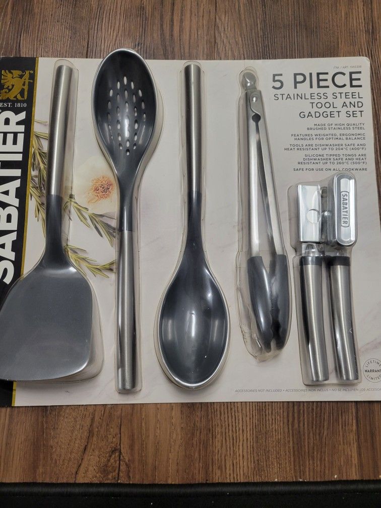 5 PIECE stainless Steel Tool and Gadget Set