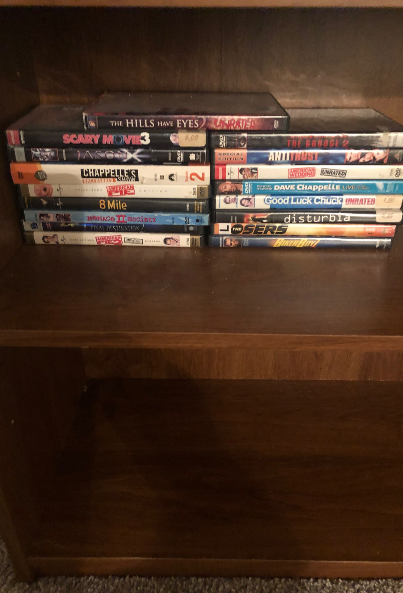 120 DVD movies.