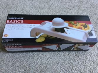 NEW Mandoline Food Slicer Cutter Julienne Shredder Fruit Vegetables Veggies French Fry Potato Cheeses Basics Set Stainless Steel Blades