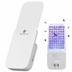 Kiwinurse Flying Insect Indoor Fly Trap w/Safe UVA Light (1 Device + 4 Refills)