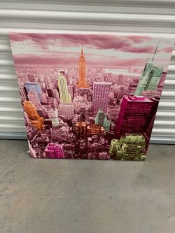 New York City Skyline Canvas Wall Art -32”  x 32”