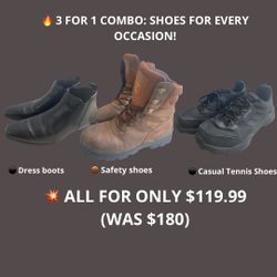 dress Shoes, Boots, Tennis 