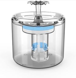 Floofi Cat Water Fountain for Drinking,88oz/2.6L Automatic Pet Fountain Dispenser Transparent with Adjustable Pump for Cats, Small Dogs and Puppy Indo