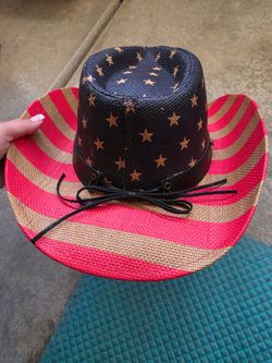 4th of July straw cowboy hat