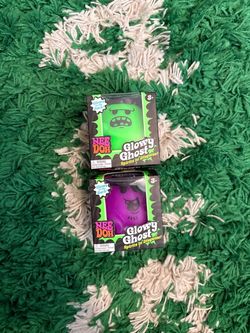 Nee Doh Glowy Ghost Green and Purple