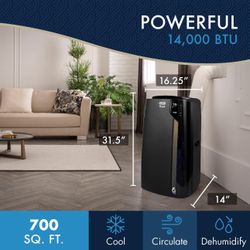 De'Longhi Portable Air Cooler w/ Insulated Hose Wrap