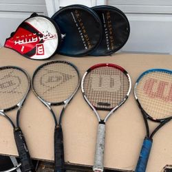 Wilson & Dunlap Tennis Racket Bundle
