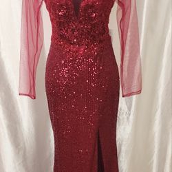 Red Sequin Dress