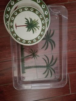 Palm tree burner covers and tray w defect
