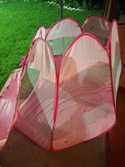 Girls pink tent