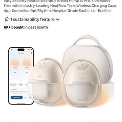 Eufy Wearable Breast Pump S1 Pro, Slim Hands-Free with Industry-Leading HeatFlow Tech, Wireless Charging