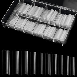 Nail Tips Square,SITELENABY 500 pcs Clear