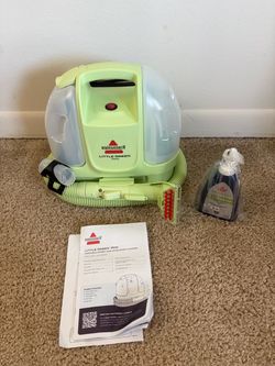 BISSELL Little Green Mini Portable Carpet Cleaner, 4075 HydroRinse self-cleaning tool