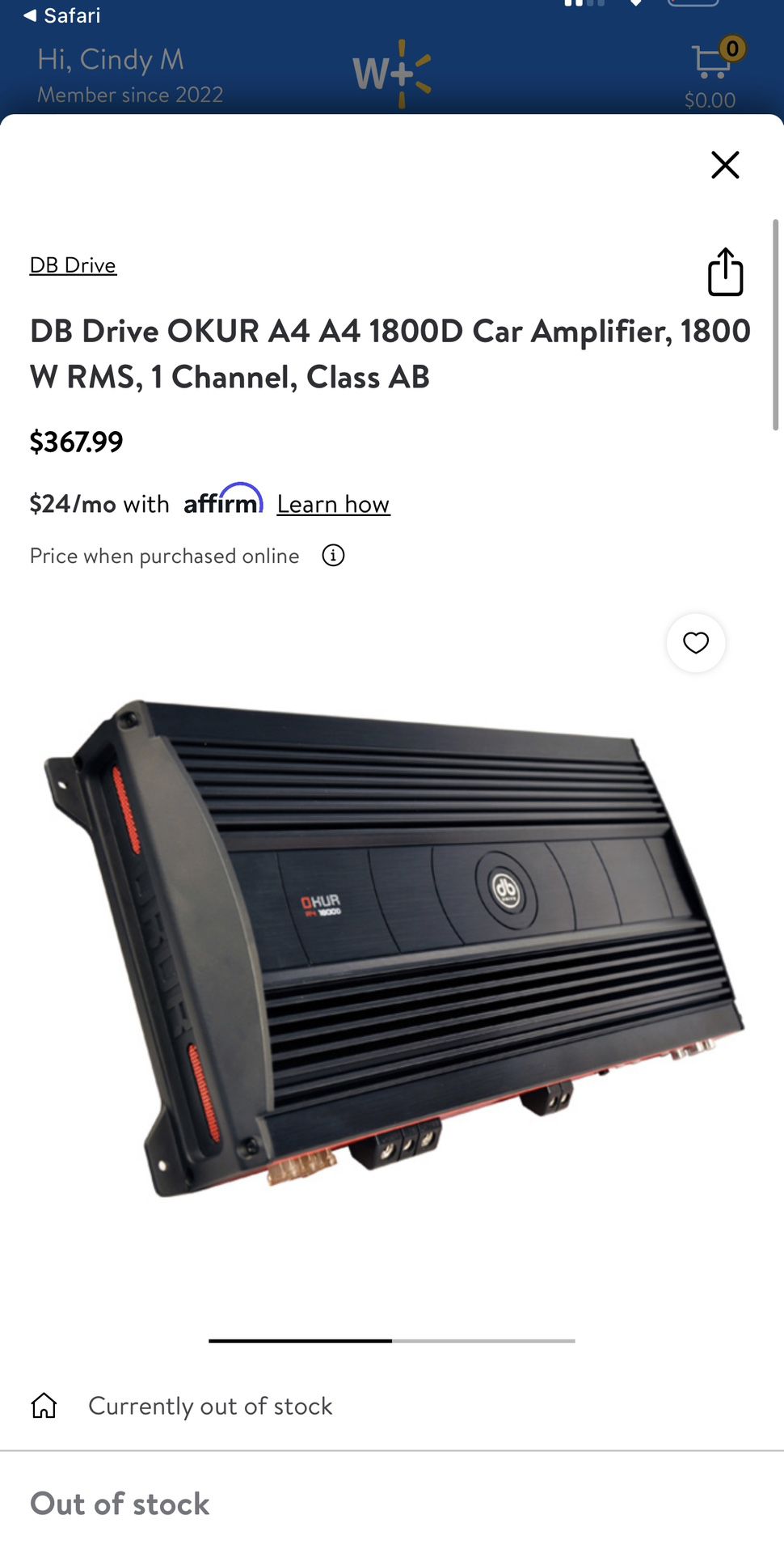 globo absceso Desde DB Drive OKUR A4 A4 1800D Car Amplifier, 1800 W RMS, 1 Channel, Class AB  for Sale in Lutz, FL - OfferUp