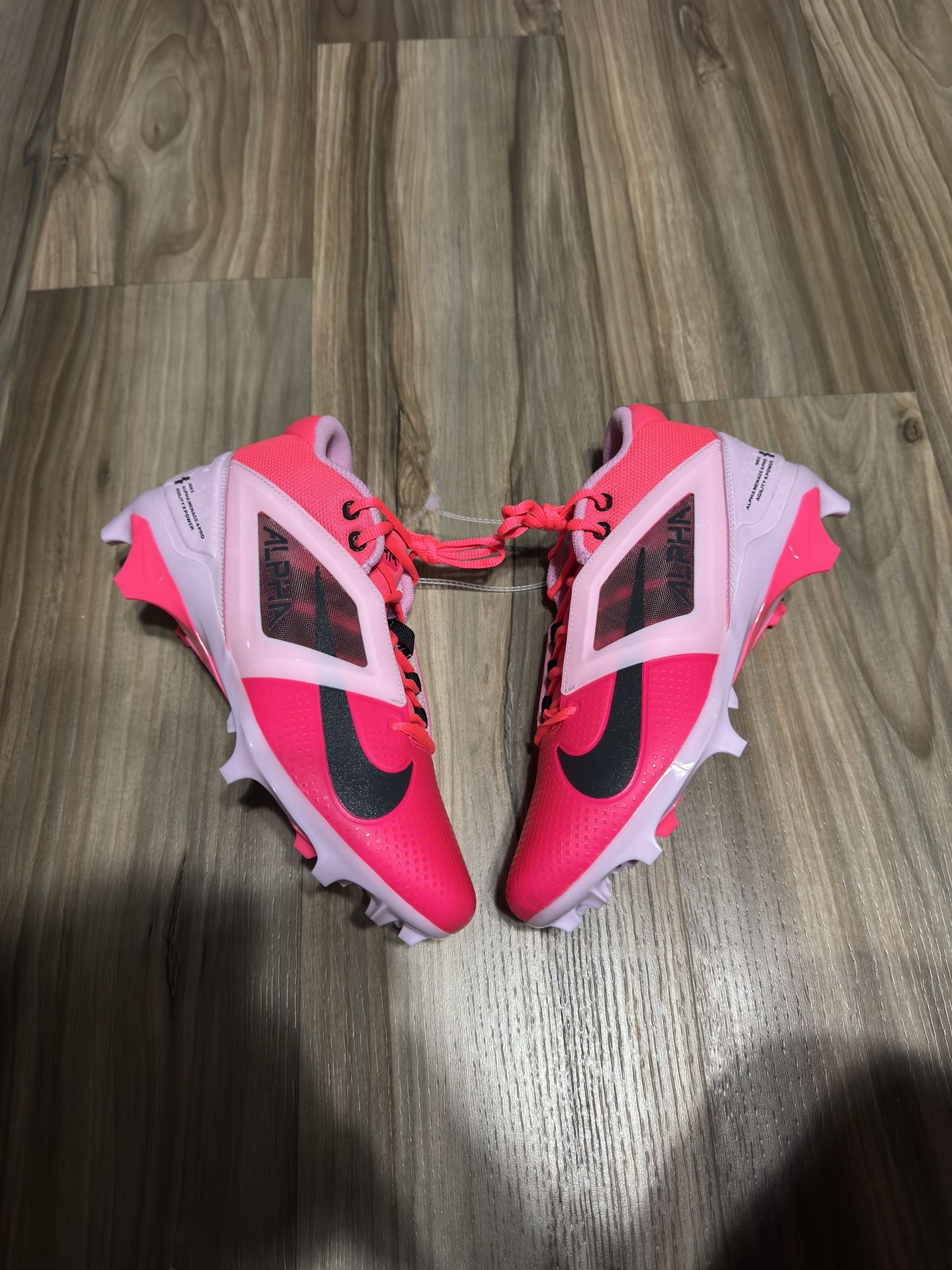 Nike Alpha Menace 4 Pro NRG Football Cleats Racer Pink Men’s Sz 9 HJ4568-600