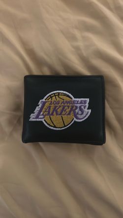 Los Angeles Lakers men’s bifold basketball wallet black