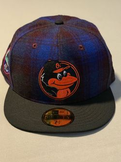 Baltimore Orioles New Era 59Fifty Mascot Plaid Side Patch Fitted Hat Cap New DS