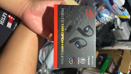 ASUS ROG Cetra Open Wireless Open Ear Earbuds – Dual-Mode (BT/2.4GHz), Quad AI Noise-Canceling Mic, Low Latency, 16H Playtime, IPX5 Water Resistant, f