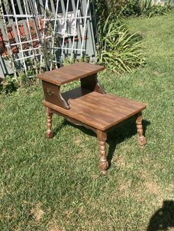Mid Century Step Up End Table