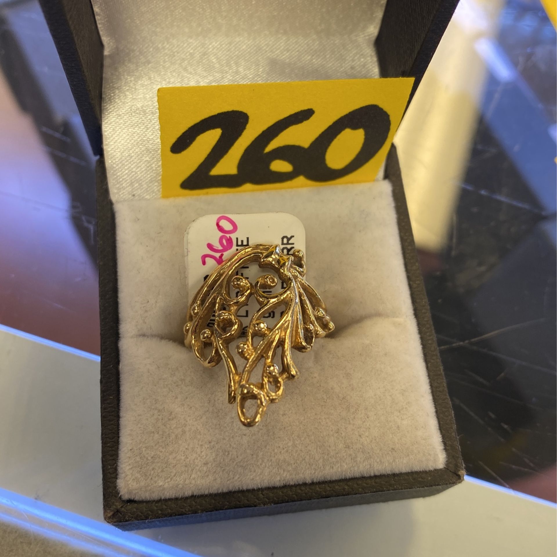 ring 14k $260 plus $26 for layaway months to pay off