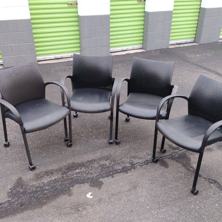 4 Rolling Office Chairs