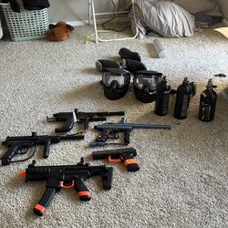 Paint ball and air soft guns
