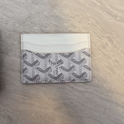 White Goyard Card Holder