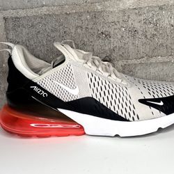 Nike Air Max 270 Light Bone Black Red Men’s Size 12 Running Sneakers