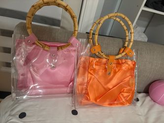 Beach Purses 👛 Orange and pink
