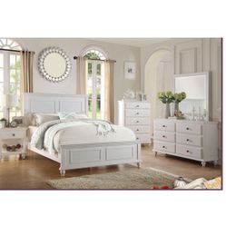 4- Pc Bedroom set Dresser,Mirror  Nightstand (1) Queen size bed frame  Not including Mattress and Box Sp
