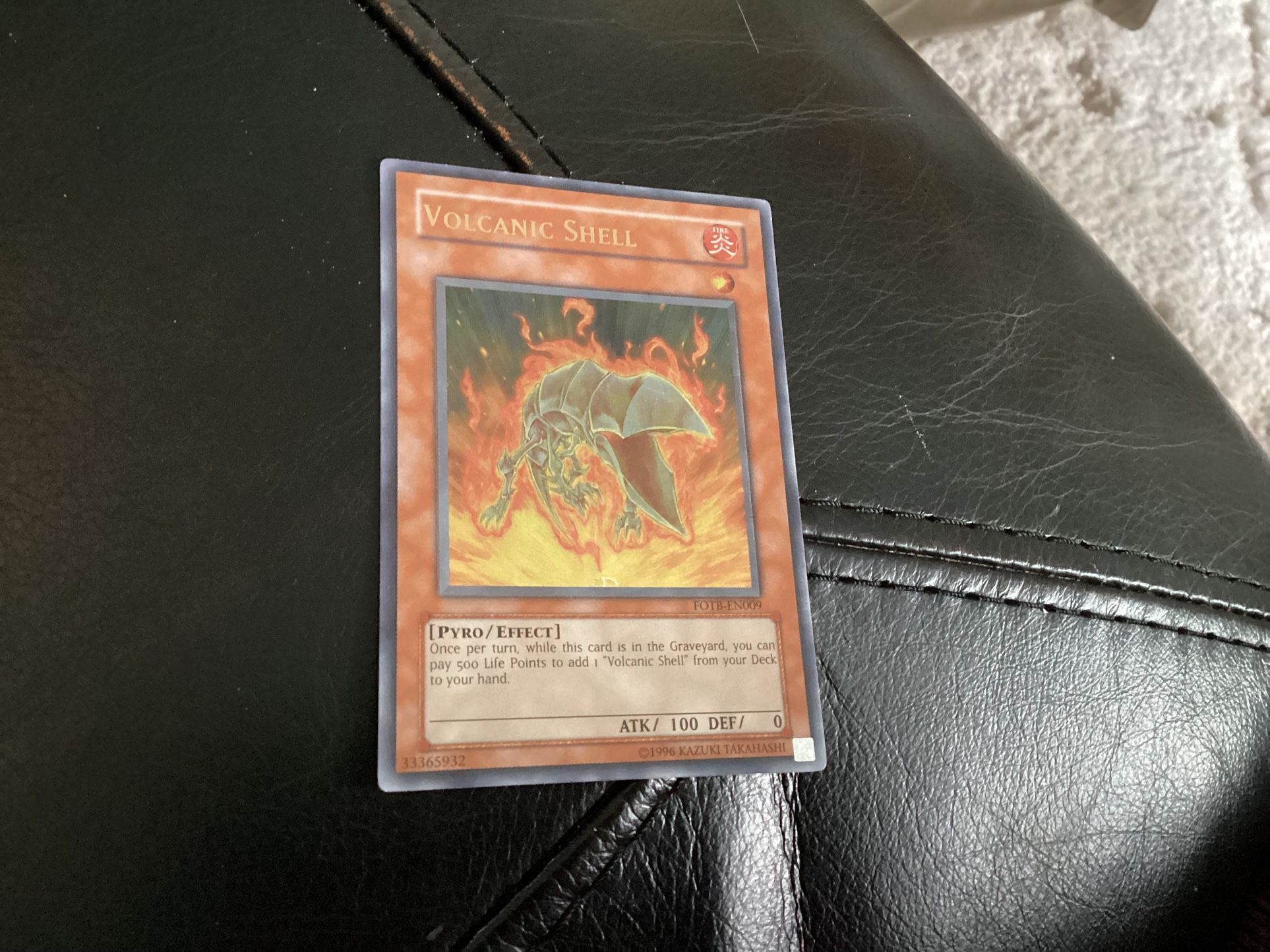 Yugioh Card Volcanic Shell