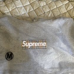 Supreme Burberry Box Logo Hoodie 
