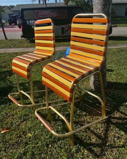 Pair Of Vintage Patio Bar Stools