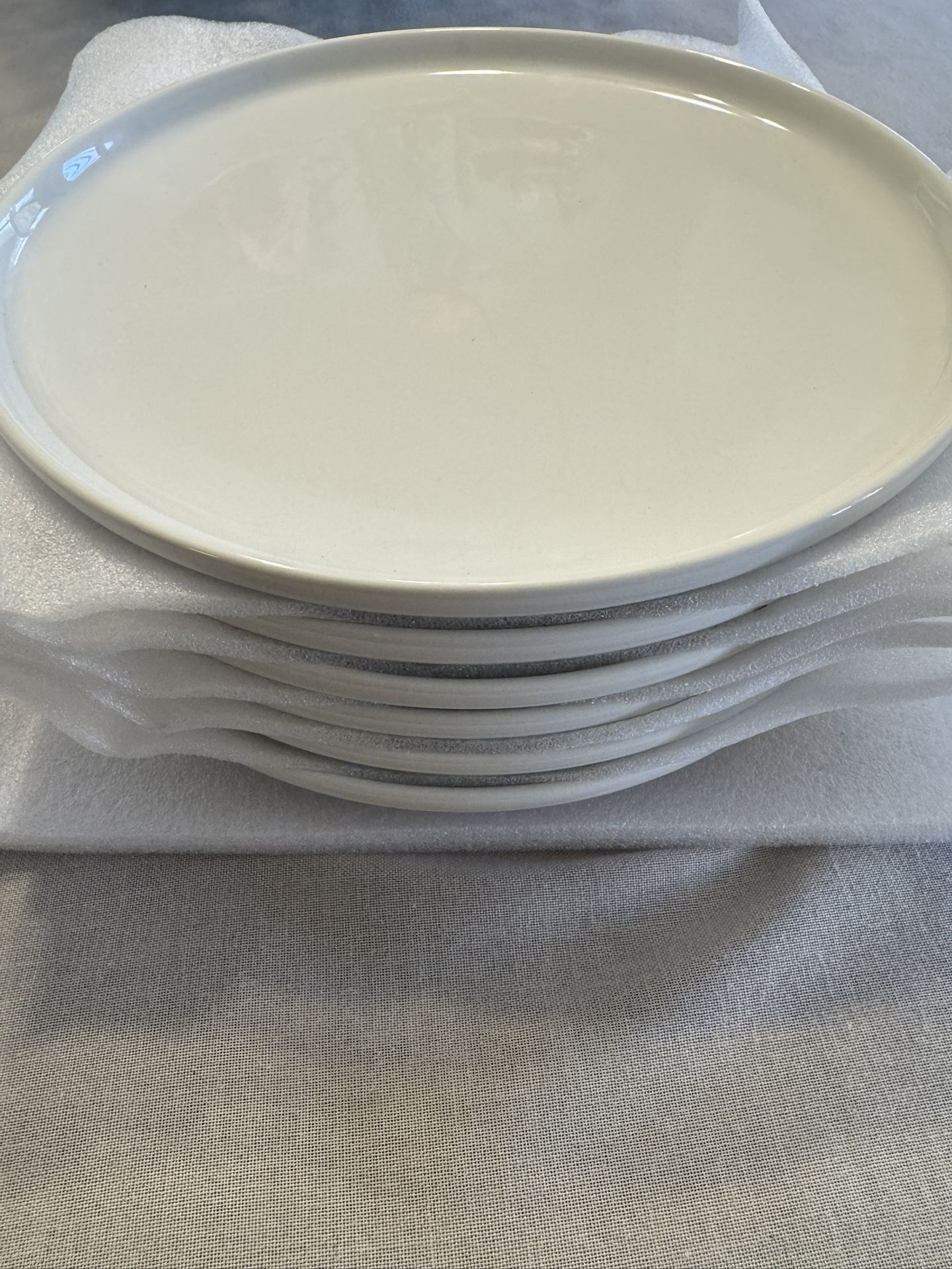 Jassceram 10.5” White Dinner Plates – Set of 6