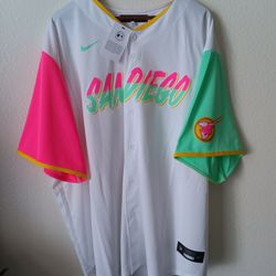 Padres Nike Men's Official White City Connect Jersey 3XL and 4XL