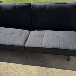 Solid Black Futon