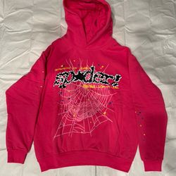 sp5der pink hoodie “pink