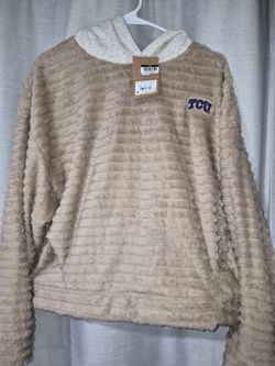 TCU Fluffy Sherpa Hoodie Sweatshirt