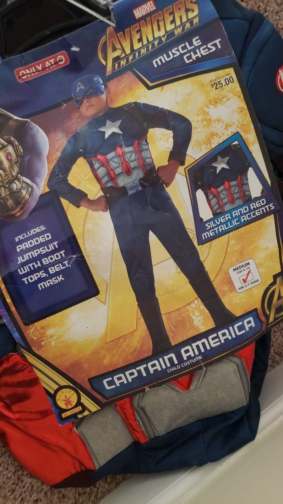 New Captain AMERICA costume Size M( 5-7 YEARS)