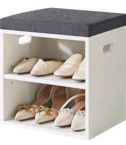 Shoe Storage Bench with Cushion
