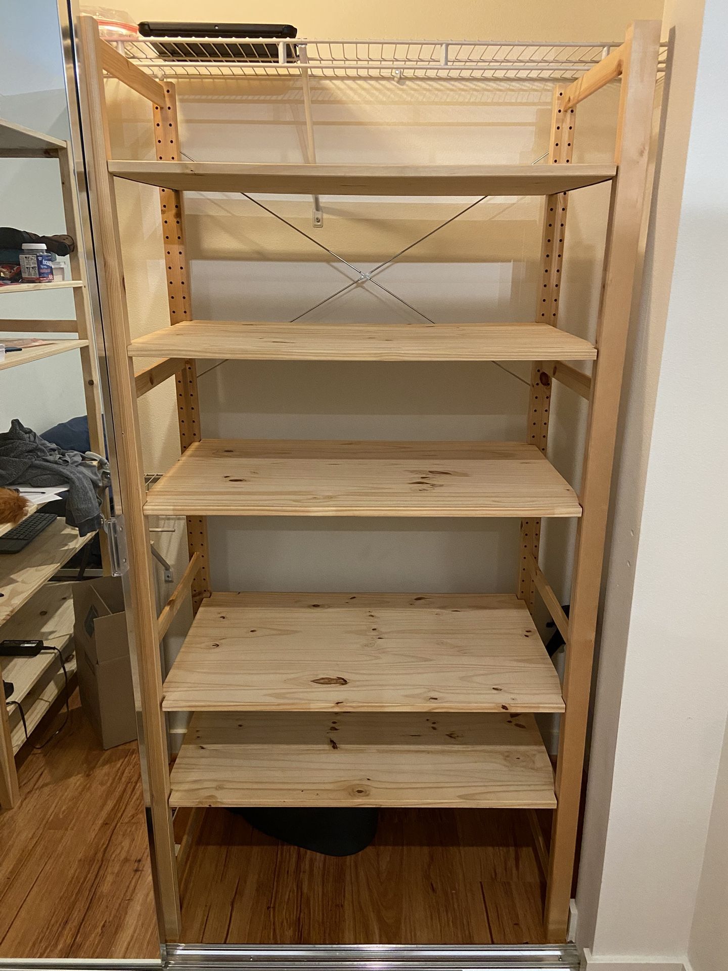 IKEA Wood Shelves Adjustable IVAR System