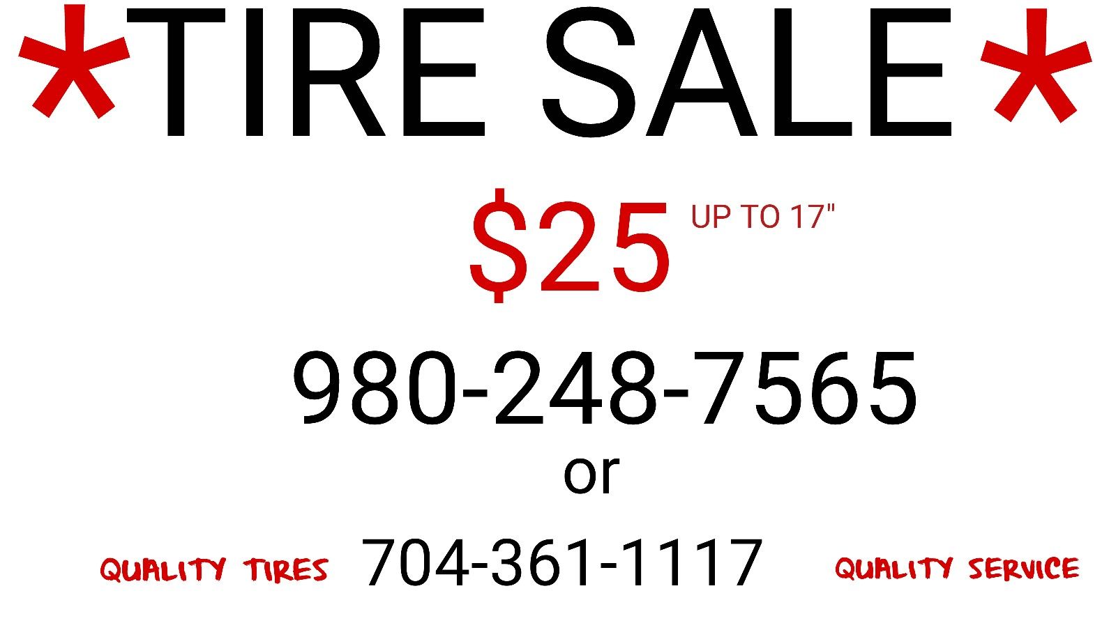 Atando new and used tires