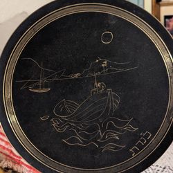 Vintage Pal Bell Etched Footed Plate