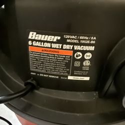Bauer Wet/dry Vacuum 