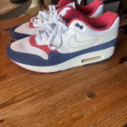 Nike Mens Air Max 1 USA Cj9927 100 Red White Blue Size 13