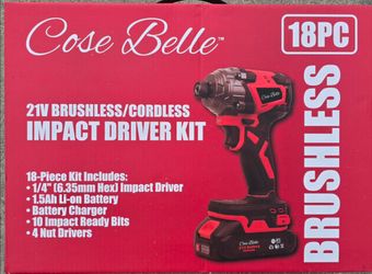 Cose Belle 21V Brushless Cordless Impact Driver Kit