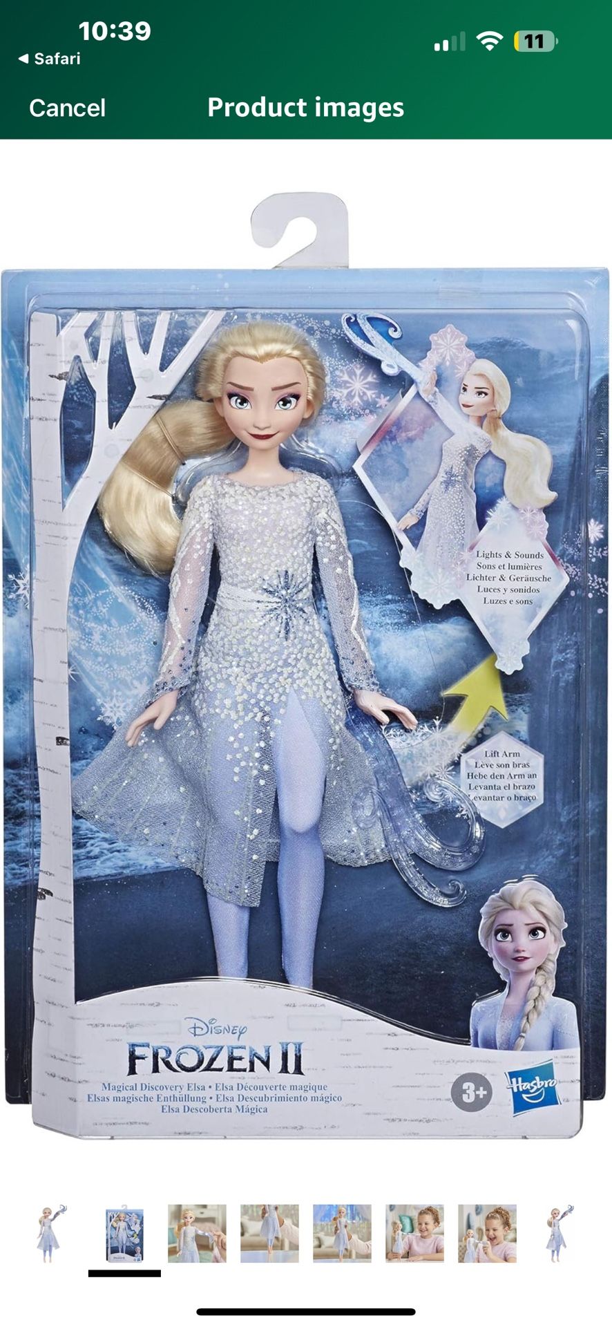 Disney Frozen Magical Discovery Elsa Doll with Lights and Sounds,