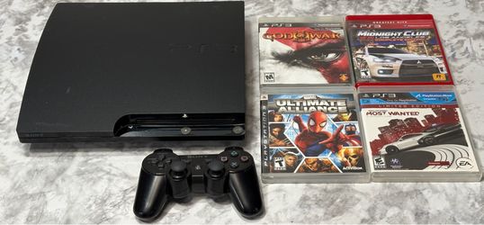 PlayStation 3 PS3 Console Bundle - Tested & Working with 4 Games
