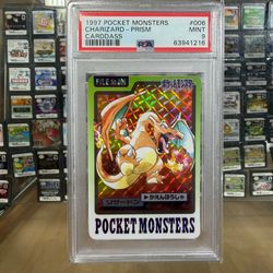 1997 Pocket Monsters Charizard - Prism Carddass (PSA 9)